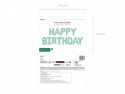 Ballon mylar Happy Birthday - 340x35cm - vert