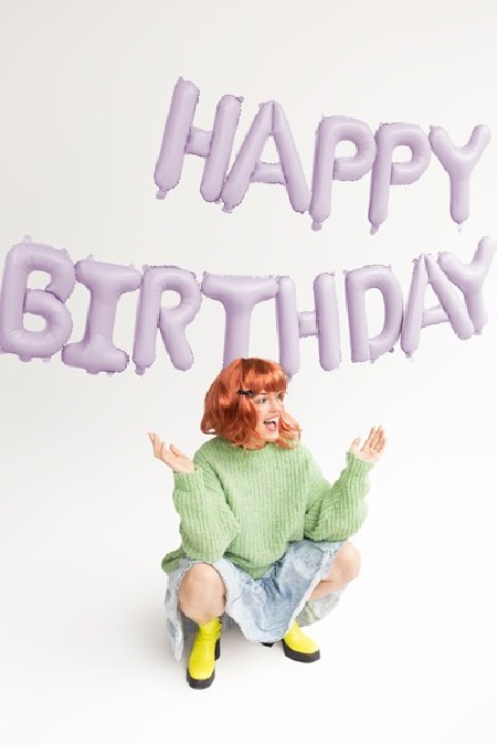 Ballon mylar Happy Birthday...