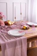 Chemin de table en chiffon - lilas - 0,48 x 5 m
