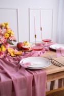 Chemin de table en chiffon - rose foncé- 0,48 x 5 m