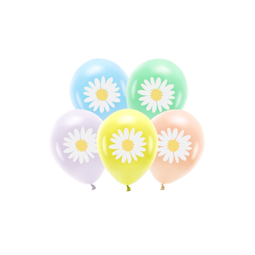 5 Ballons Eco 30 cm - Marguerites