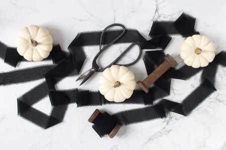 Ruban de chiffon - noir -...