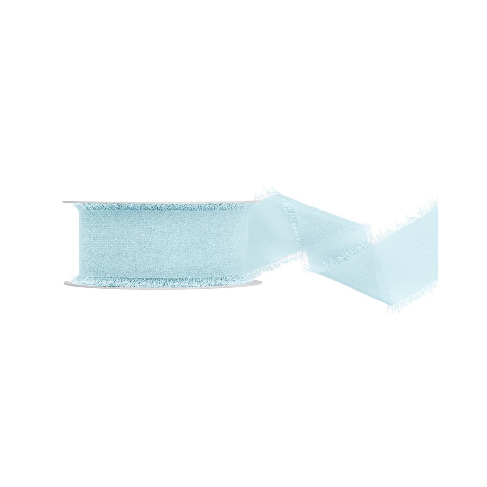 Ruban de chiffon - bleu clair - 40mm/10m