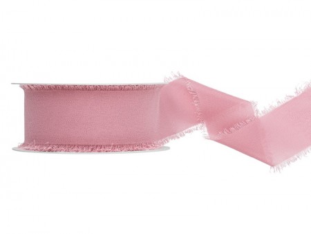 Ruban de chiffon - rose...