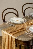 Chemin de table à paillettes - or