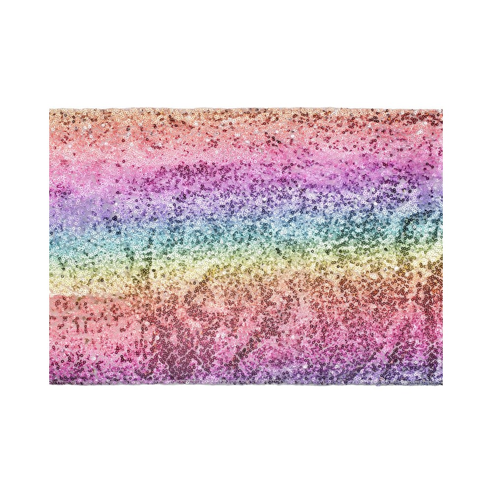 Chemin de table à paillettes - arc-en-ciel
