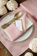 25 Serviettes de table en tissu - vieux rose