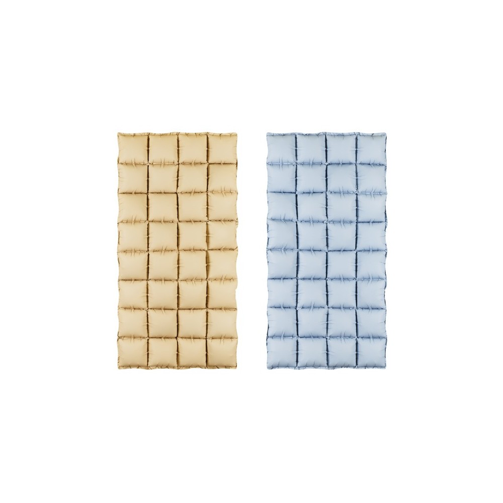Rideau de ballons mylar double face - beige -bleu