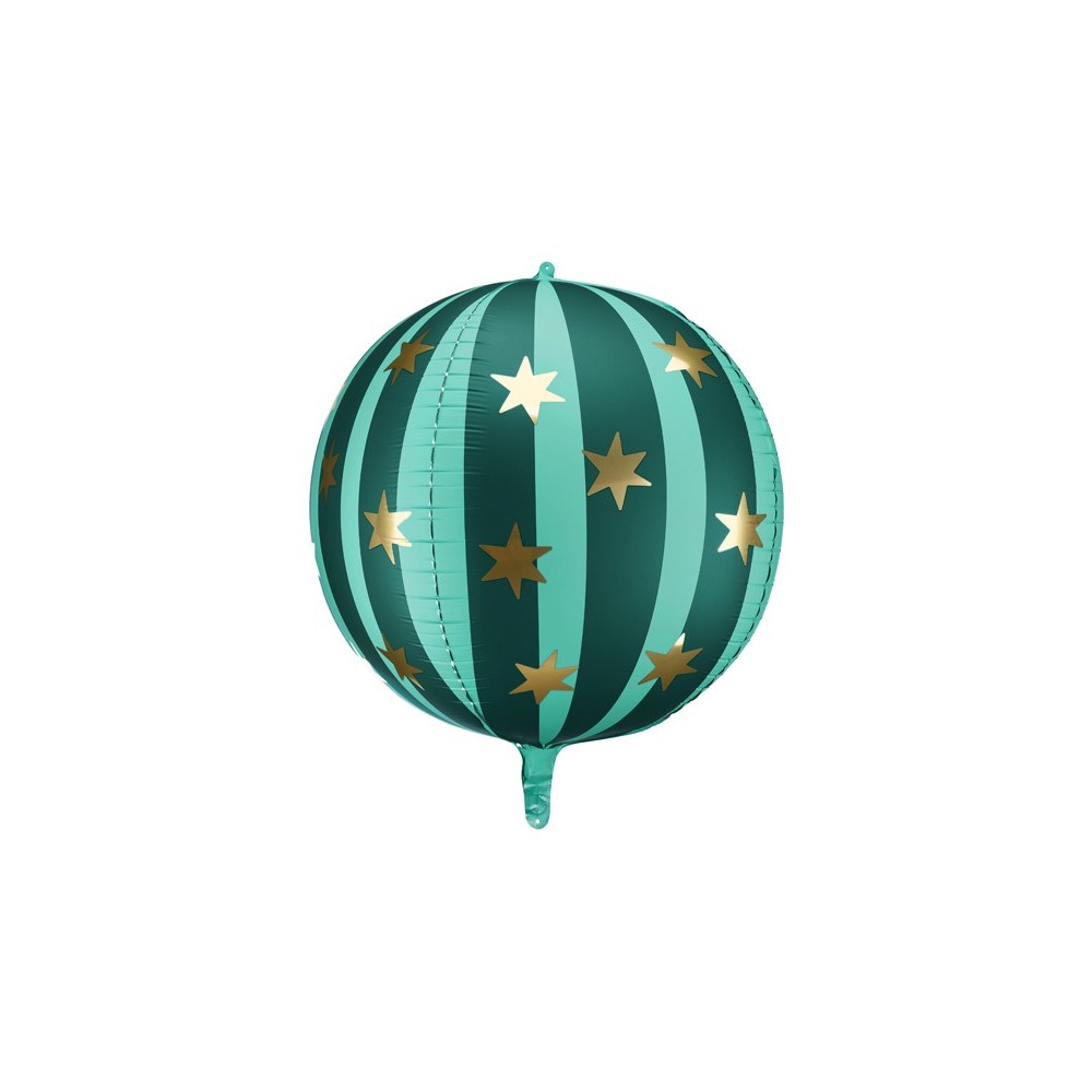 Ballon mylar boule étoiles - 75 cm - vert