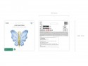 Ballon en mylar Papillon -  - bleu