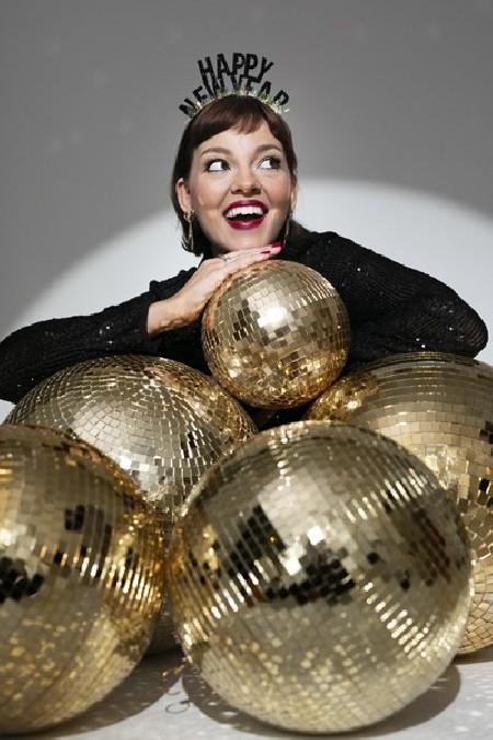 Boule à facettes disco - or...