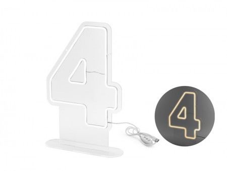 Néon LED - Chiffre '4'-...