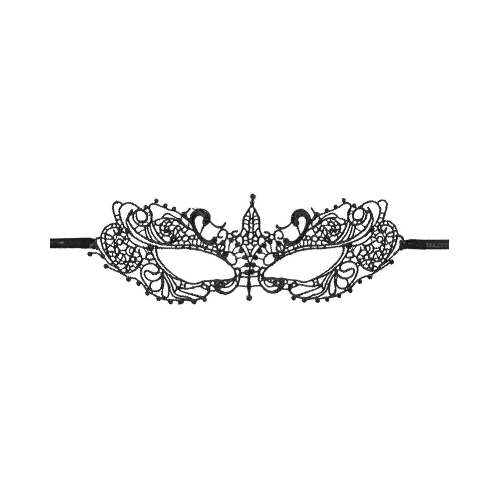Masque de carnaval en dentelle - noir