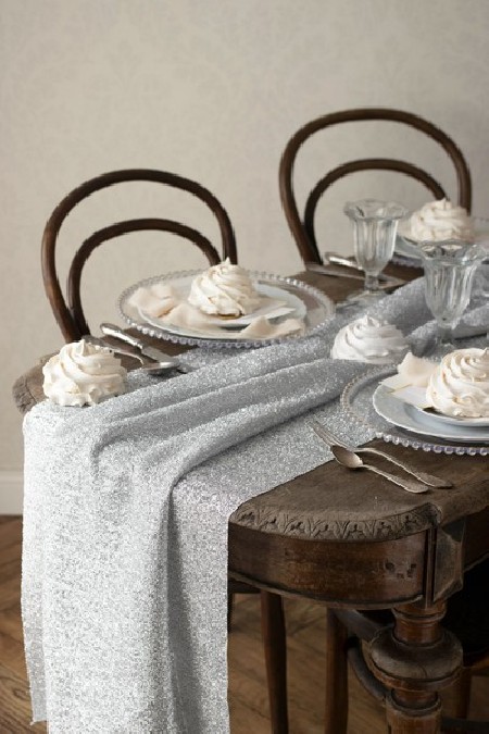 Chemin de table métallisé-...