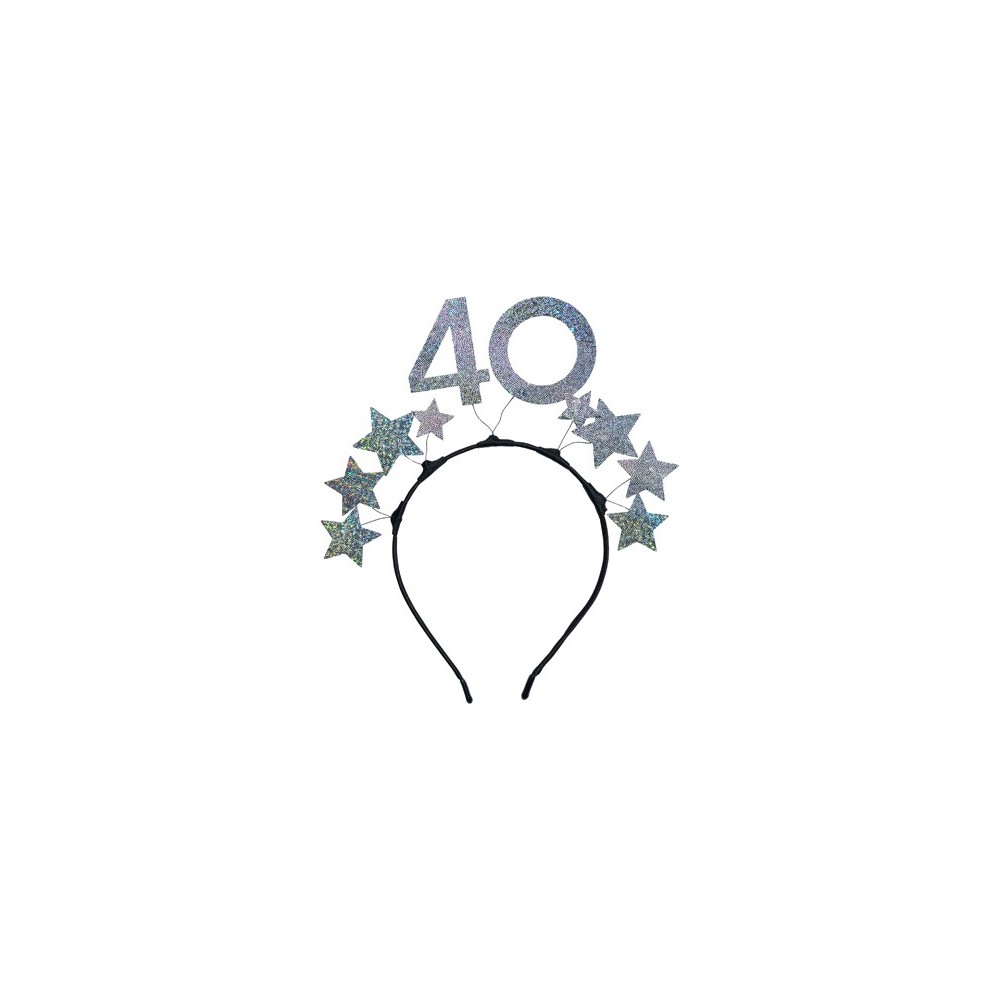 Bandeau avec étoiles 40- argent