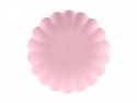 4 Assiettes en plastique Volant - 22 cm - rose