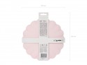 4 Assiettes en plastique Volant - 22 cm - rose