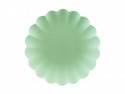 4 Assiettes en plastique Volant - 22 cm - sauge