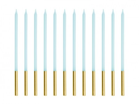 12 Bougies unies - bleu clair