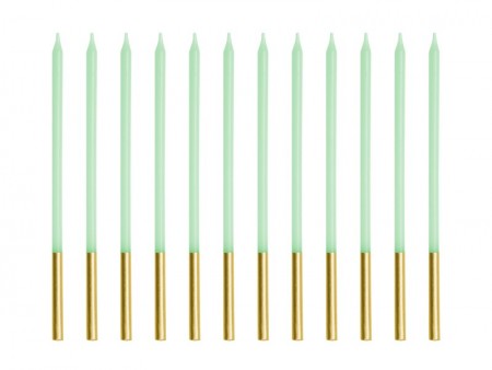 12 Bougies unies - vert clair