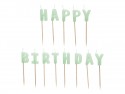 13 Bougies Happy Birthday - vert clair