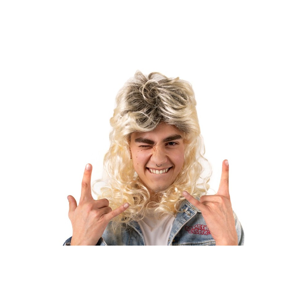 Perruque années 80- longs cheveux - blond