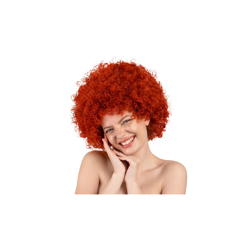 Perruque Afro - rose fraise