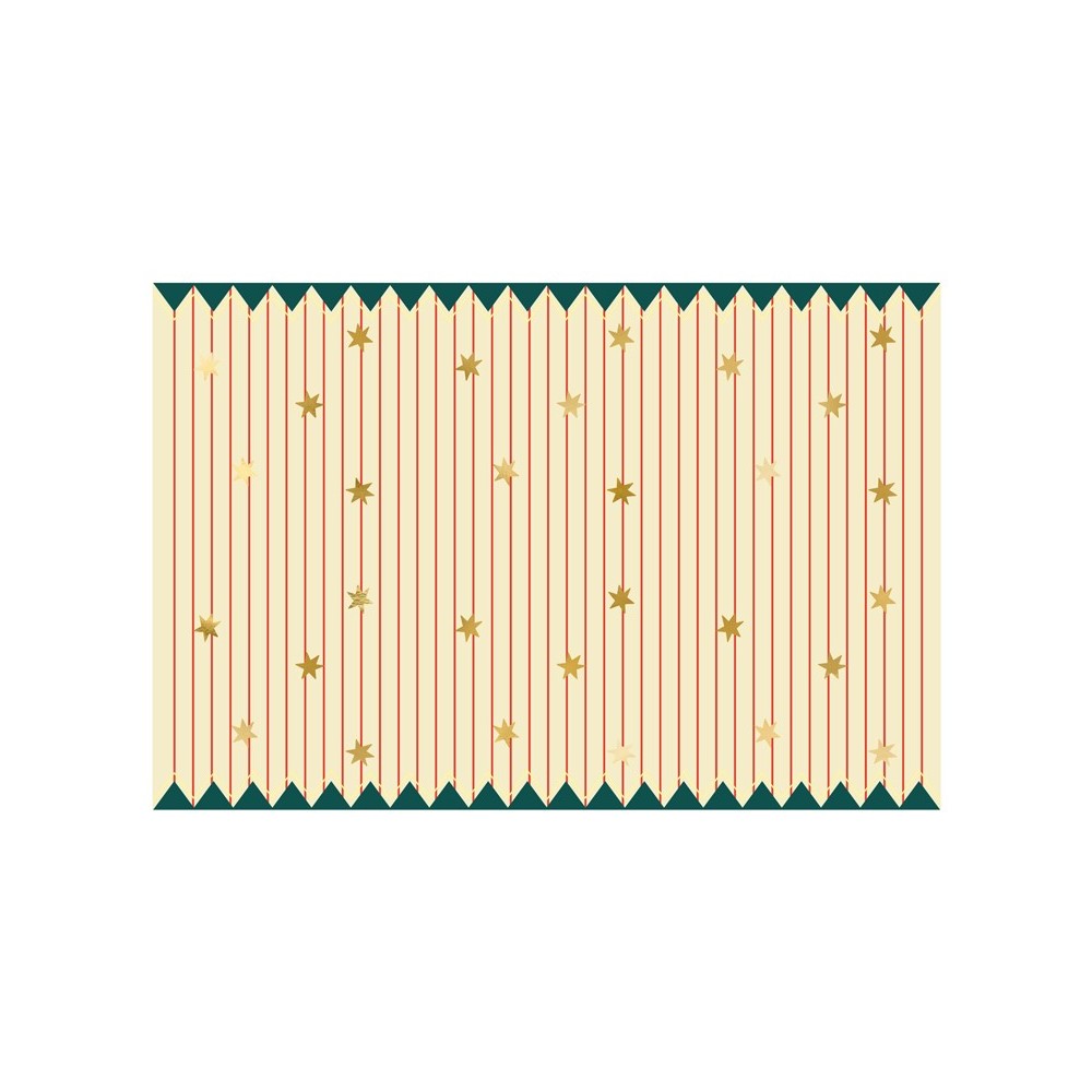 Nappe en papier Rayures fines et étoiles