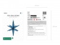 Ballon mylar 3D Etoile - 105cm - bleu marine