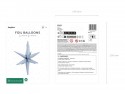 Ballon mylar 3D Etoile - 105cm - bleu brumeux