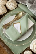 25 Serviettes de table en tissu - sauge