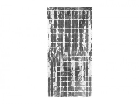 Rideau de fête Carré- argent