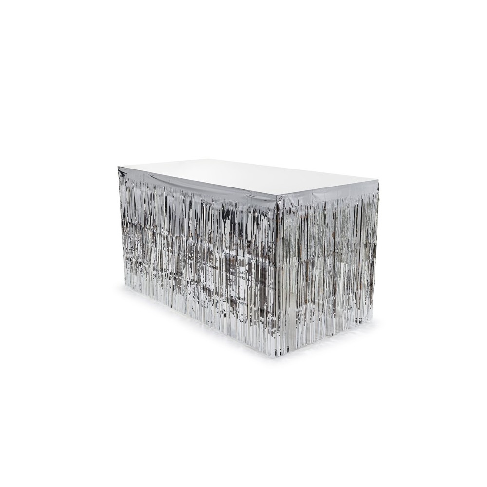 Jupe de table à franges - argent