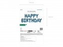Ballon mylar Happy Birthday - bleu marine