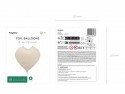 Ballon mylar coeur - 45cm - beige clair