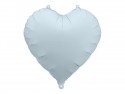 Ballon mylar coeur - 45cm - bleu brumeux