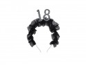 Bandeau '18' avec volant et perles