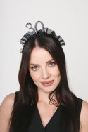 Bandeau '30' avec volant et perles