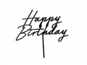 Cake topper acrylique ''Happy Birthday''- noir