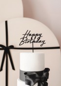 Cake topper acrylique ''Happy Birthday''- noir