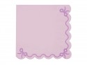 12 Serviettes ruban nœuds - violet