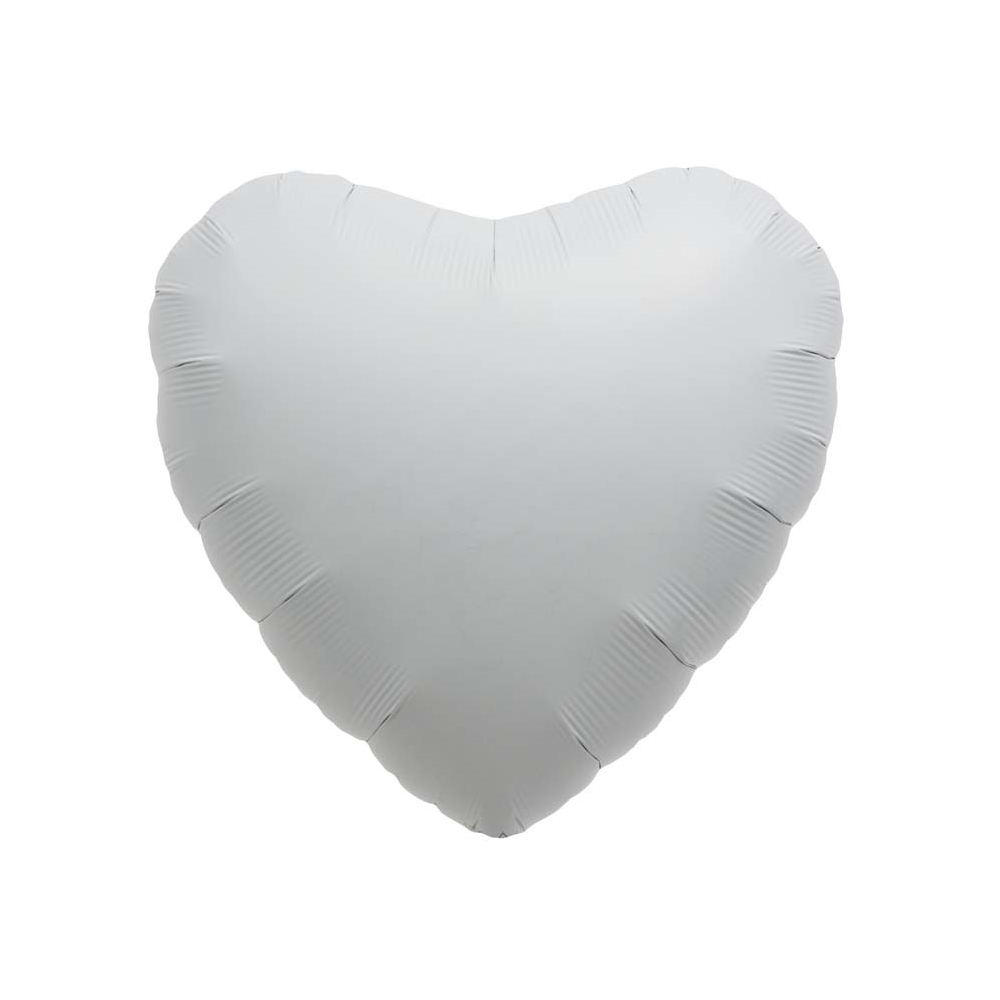 Ballon coeur  blanc- 46 cm 