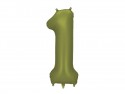 Ballon mylar Chiffre '1'- 86cm - olive
