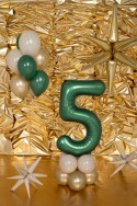 Ballon mylar Chiffre ''5''- 86cm - Vert bouteille