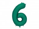 Ballon mylar Chiffre ''6''- 86cm - Vert bouteille