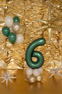 Ballon mylar Chiffre ''6''- 86cm - Vert bouteille