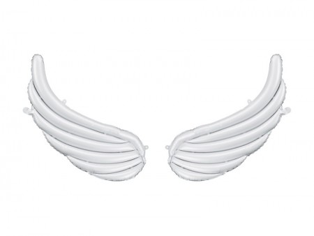 2 Ballons mylar ailes - blanc