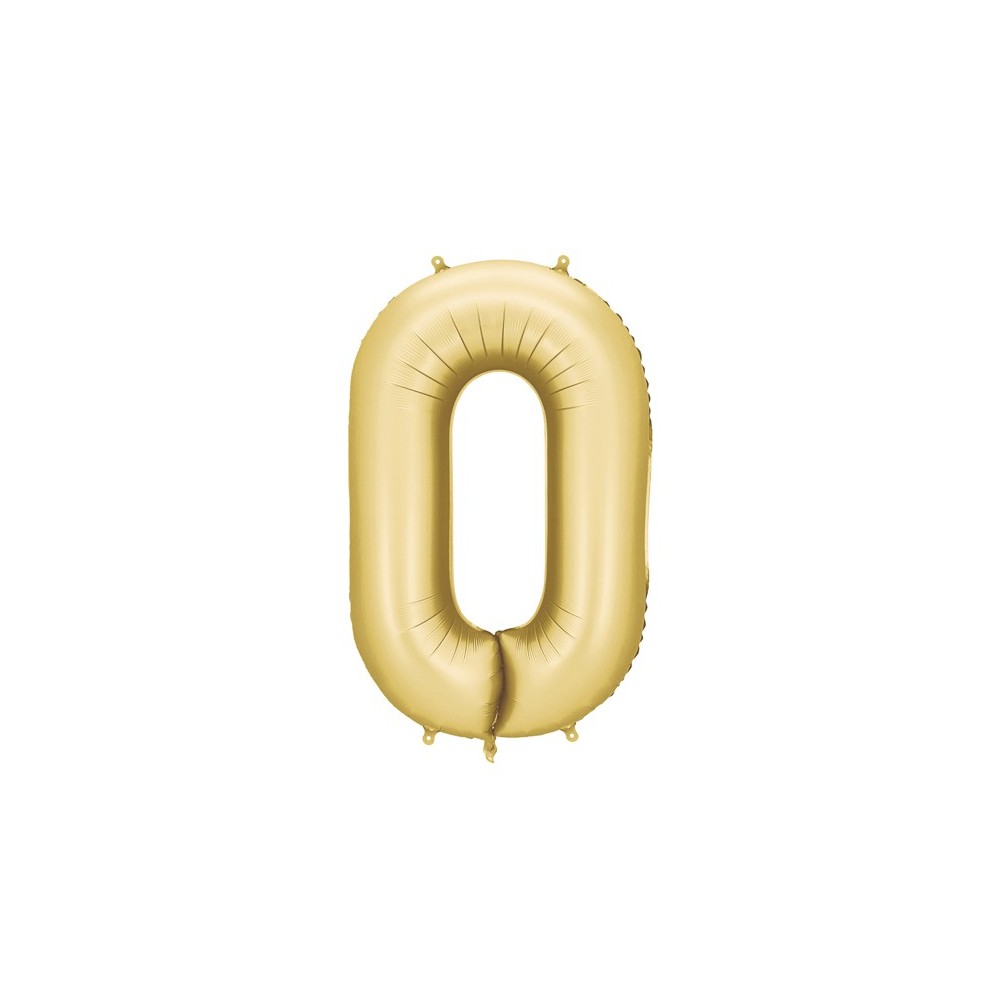 Ballon mylar Chiffre '0'- 86cm - or