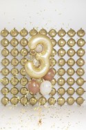 Ballon mylar Chiffre '3'- 86cm - or