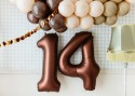 Ballon mylar Chiffre '4'- 86cm - moka